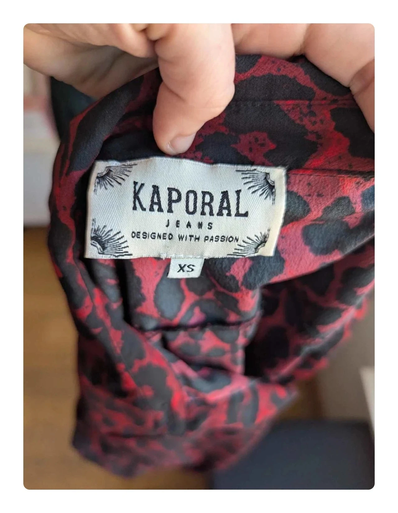 Camisa Kaporal leopardo rojo negro talla Xs – photo 6